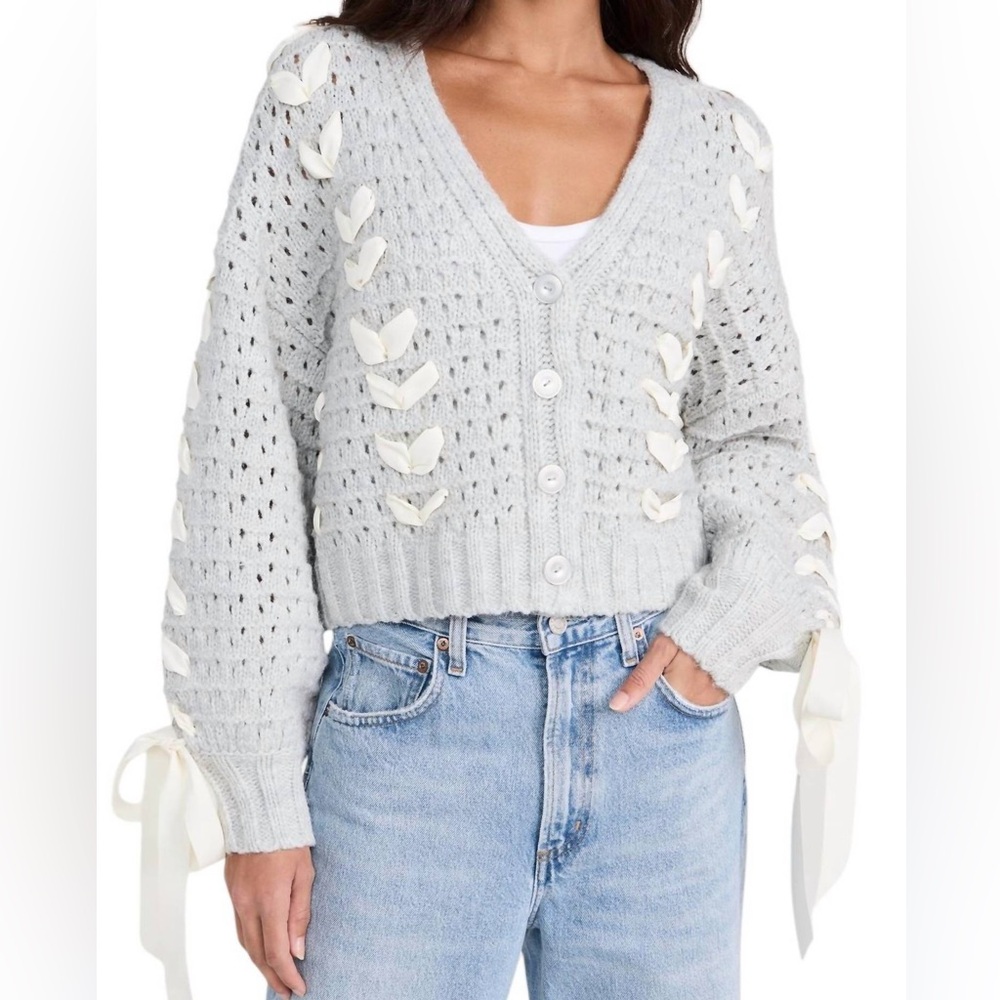 NWOT For Love and Lemons Laurel Oversized Cardigan Grey XS